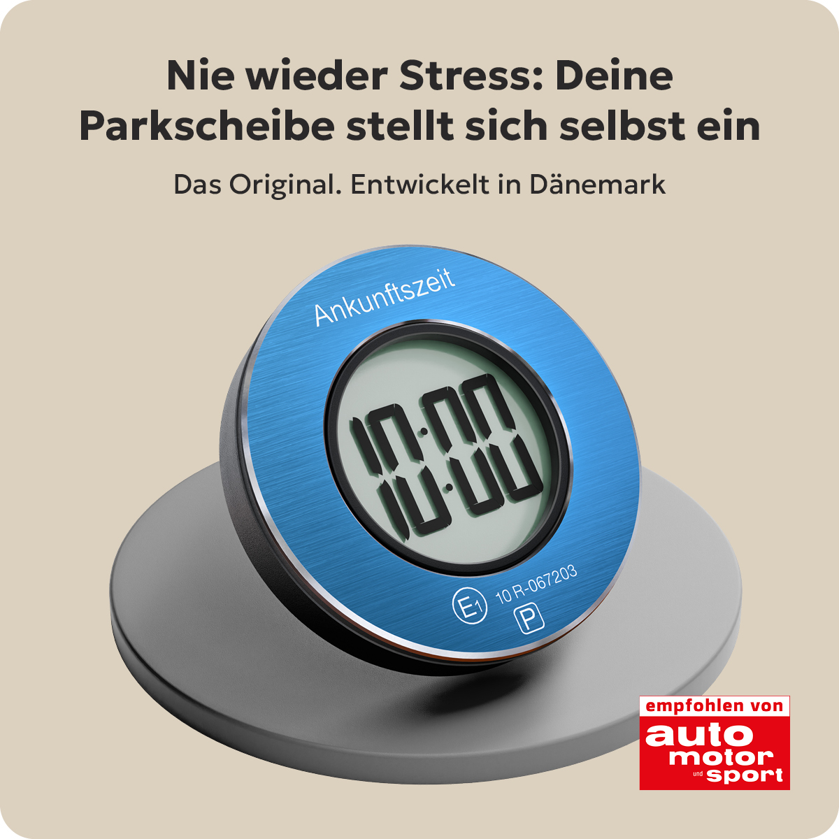Needit ParkOne mit gebürsteter Aluminium-Front in Blau