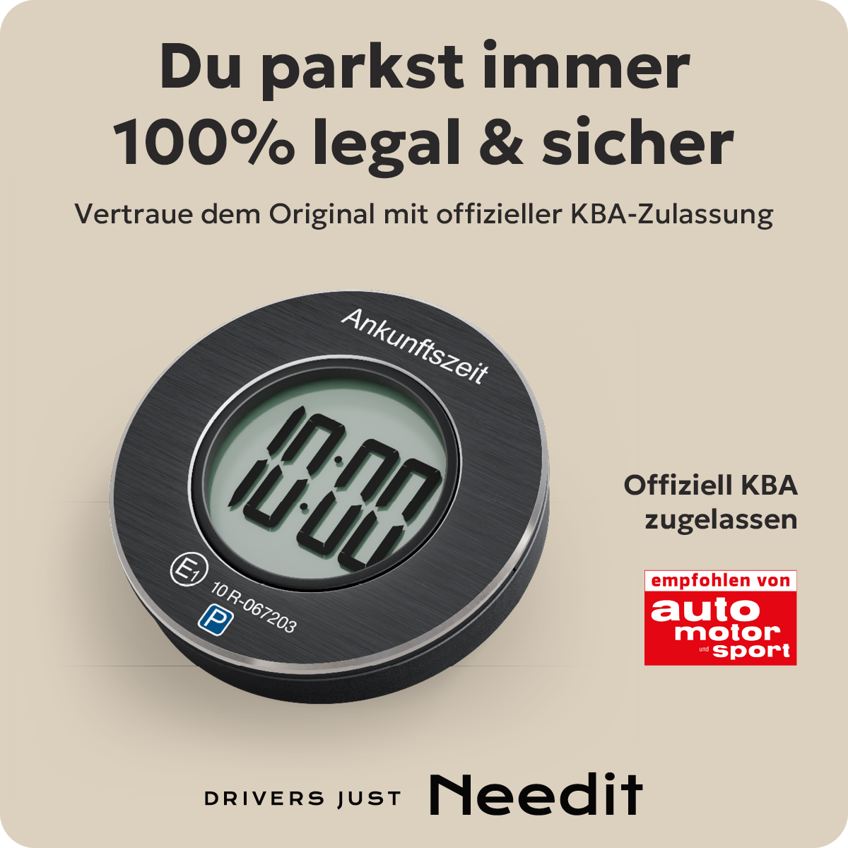 Needit ParkOne mit gebürsteter Aluminium-Front in Schwarz