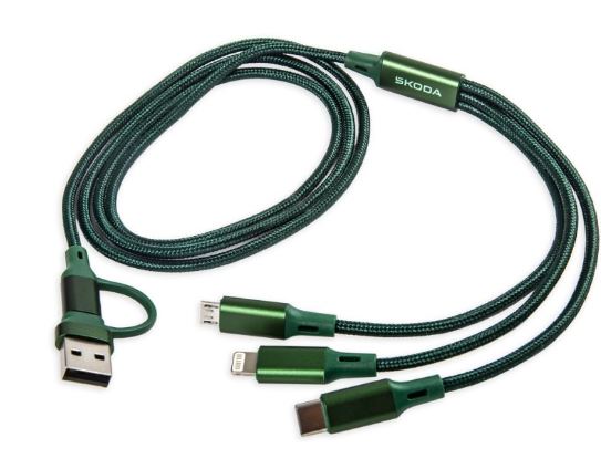 Original Skoda Ladekabel 4 in 1 USB-Kabel 6U0051445