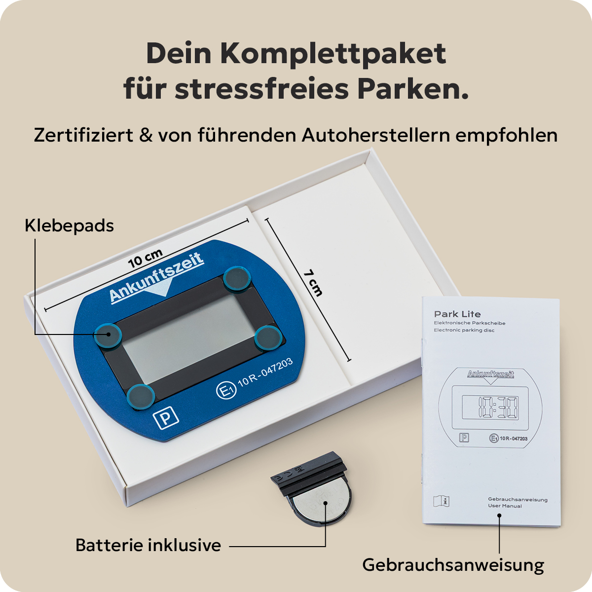 Needit Parklite Vollautomatische Parkscheibe, Blau