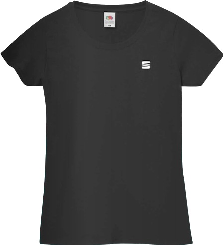 Original Seat Damen Basic T-Shirt schwarz