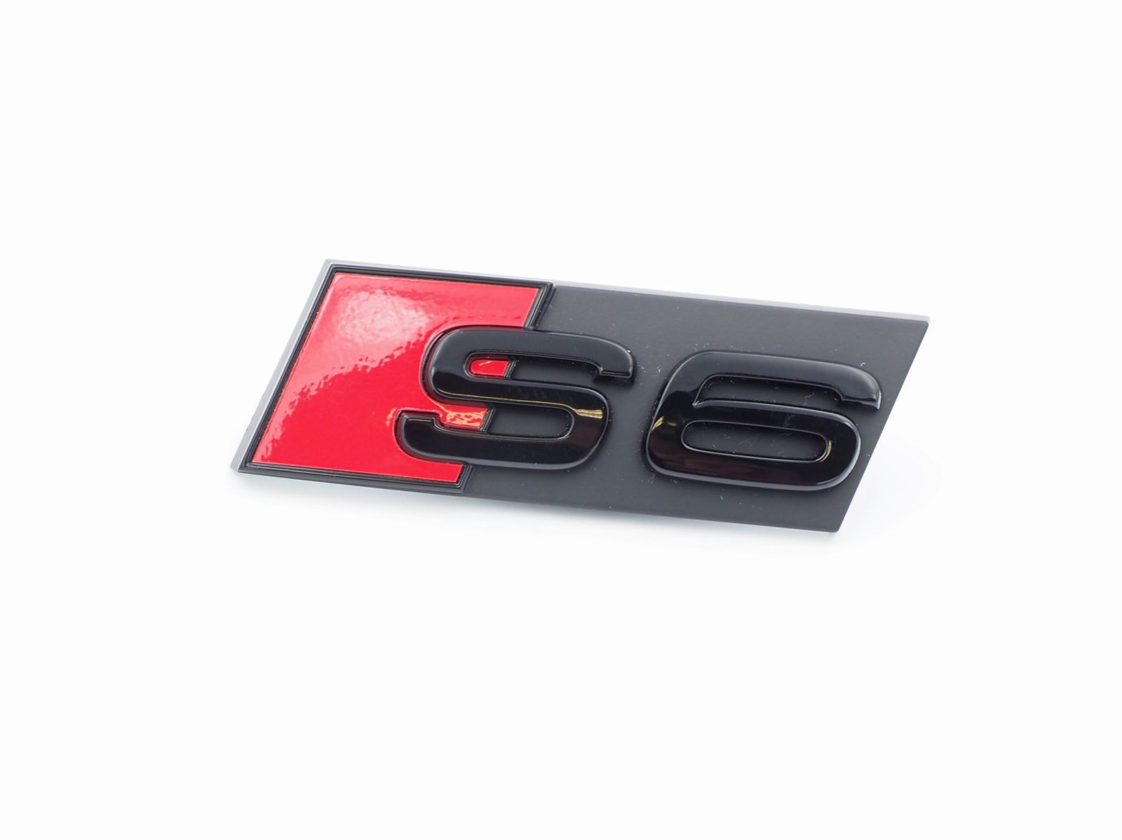 Original Audi S6 Schriftzug Emblem Logo Schwarz Front Kühlergrill