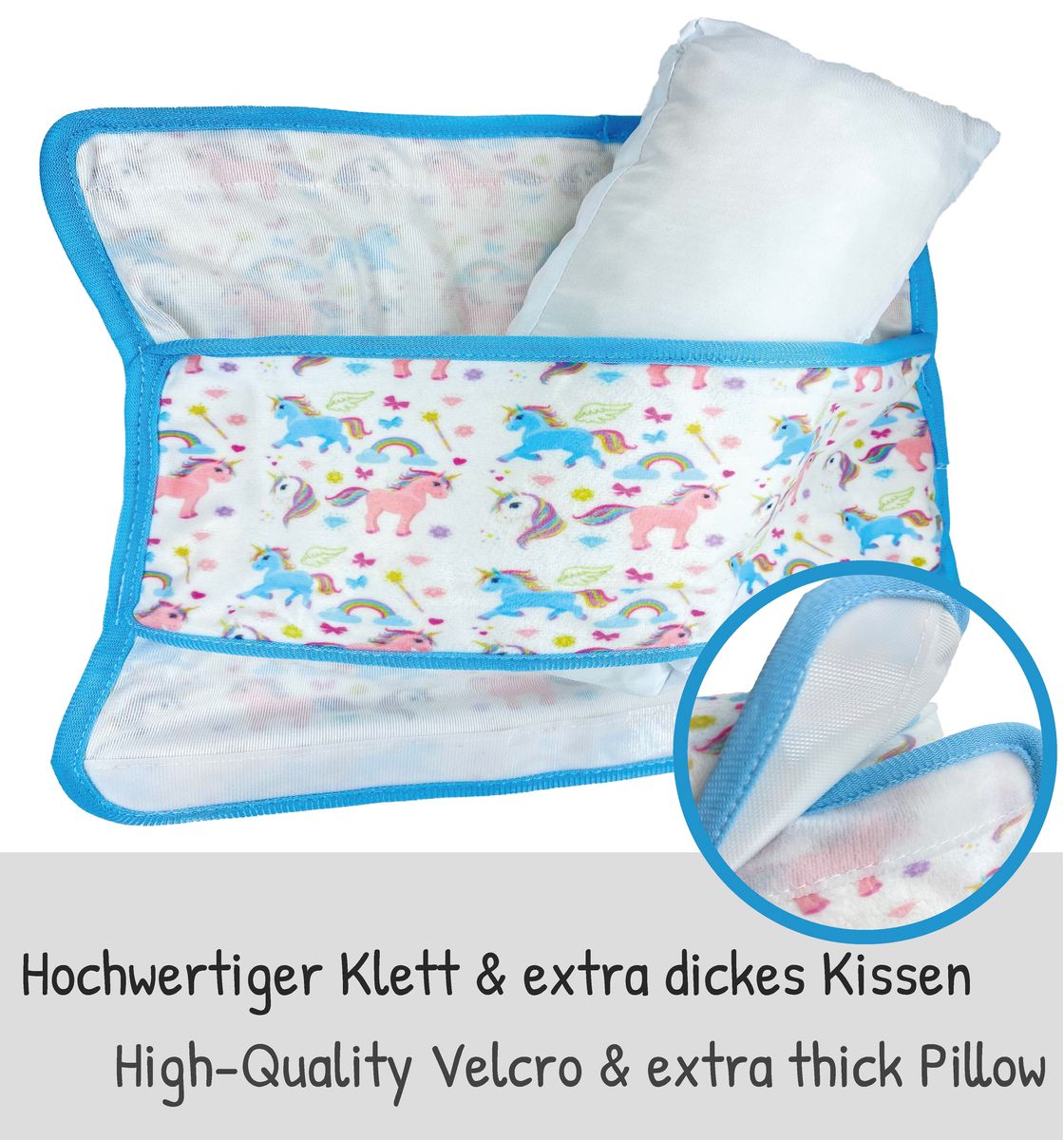 Heckbo Auto Gurt-und Schlafkissen Einhorn-Design