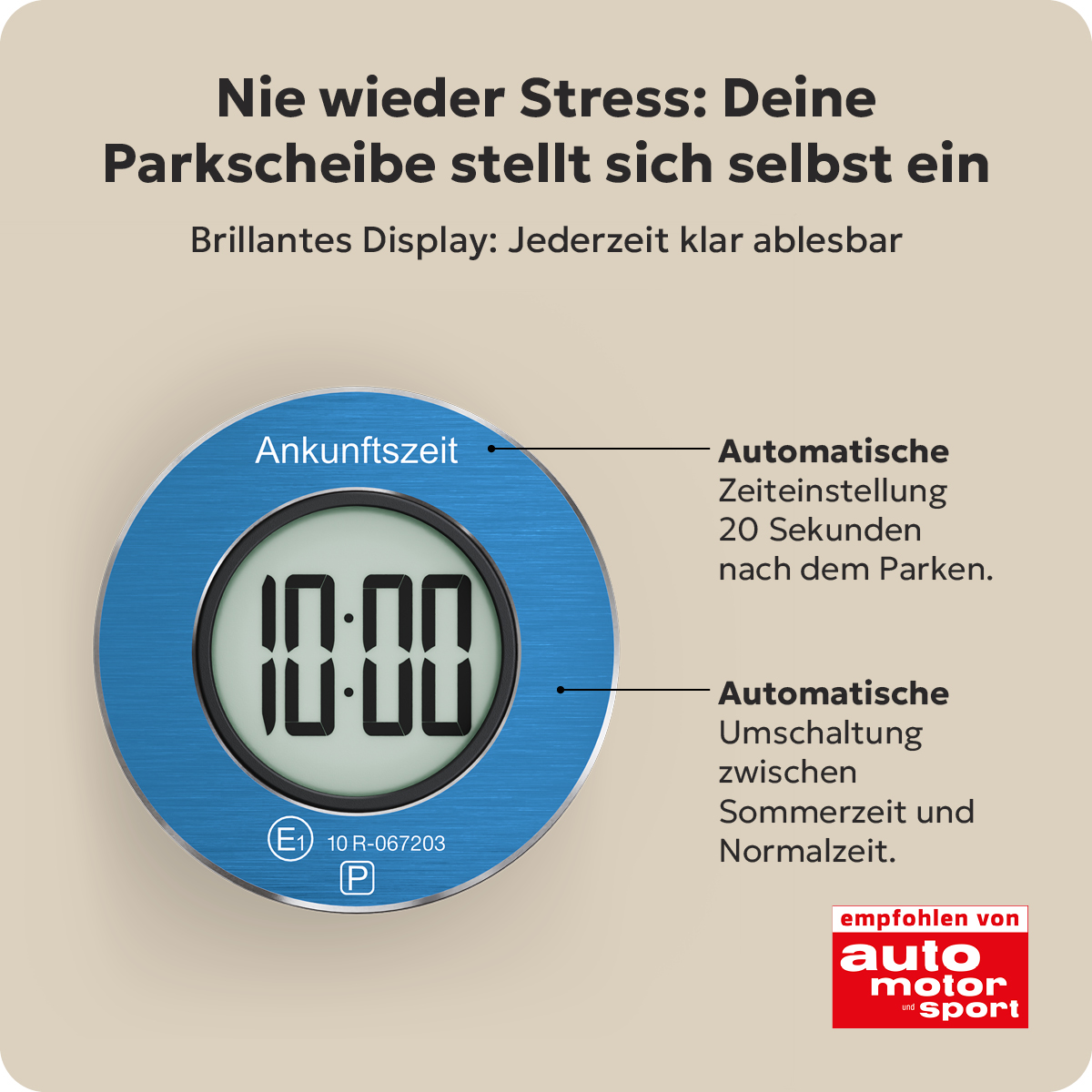 Needit ParkOne mit gebürsteter Aluminium-Front in Blau