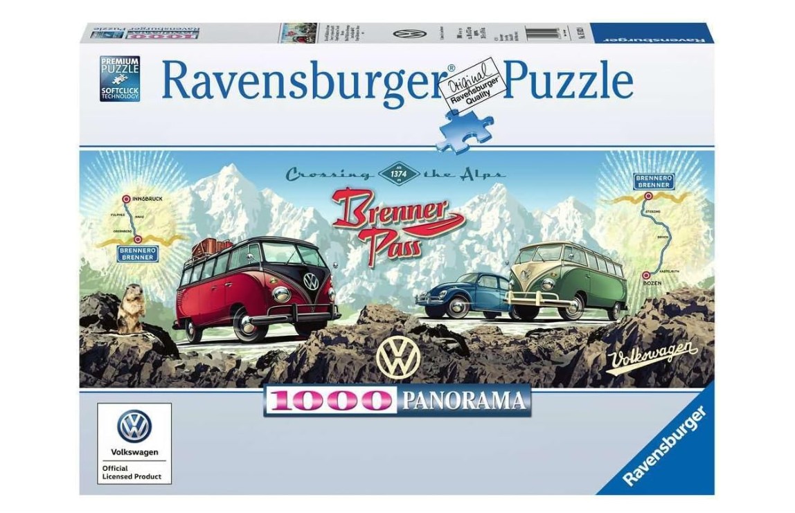 Original VW Bulli Puzzle 1000 Teile Panorama Brenner Pass  Z  087209  PUZ