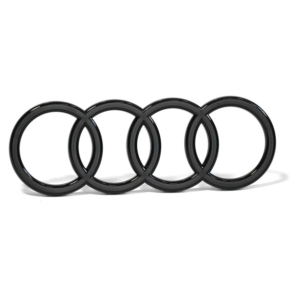 Original Audi Ringe vorn Kühlergrill Black Edition Emblem Logo