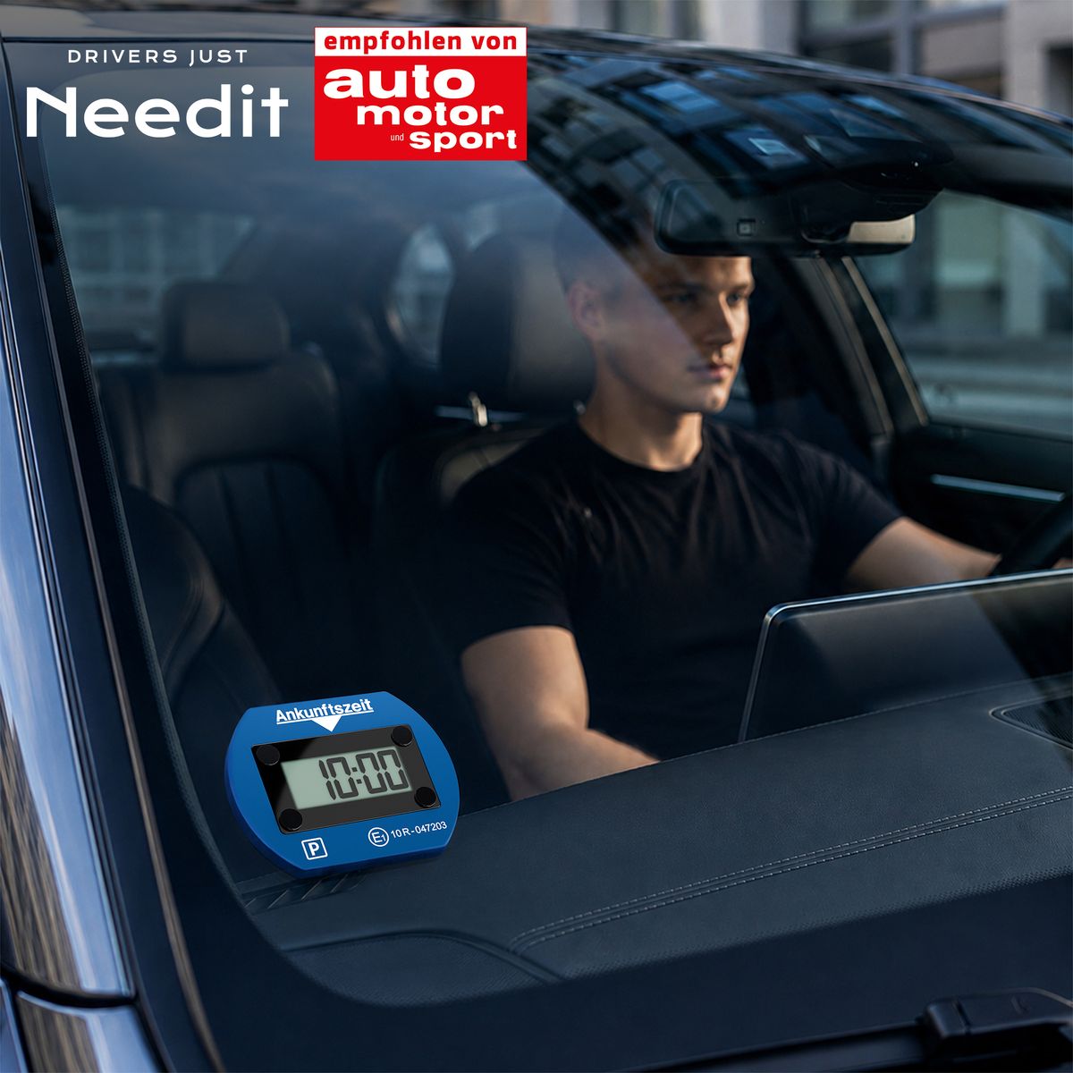 Needit Parklite Vollautomatische Parkscheibe, Blau