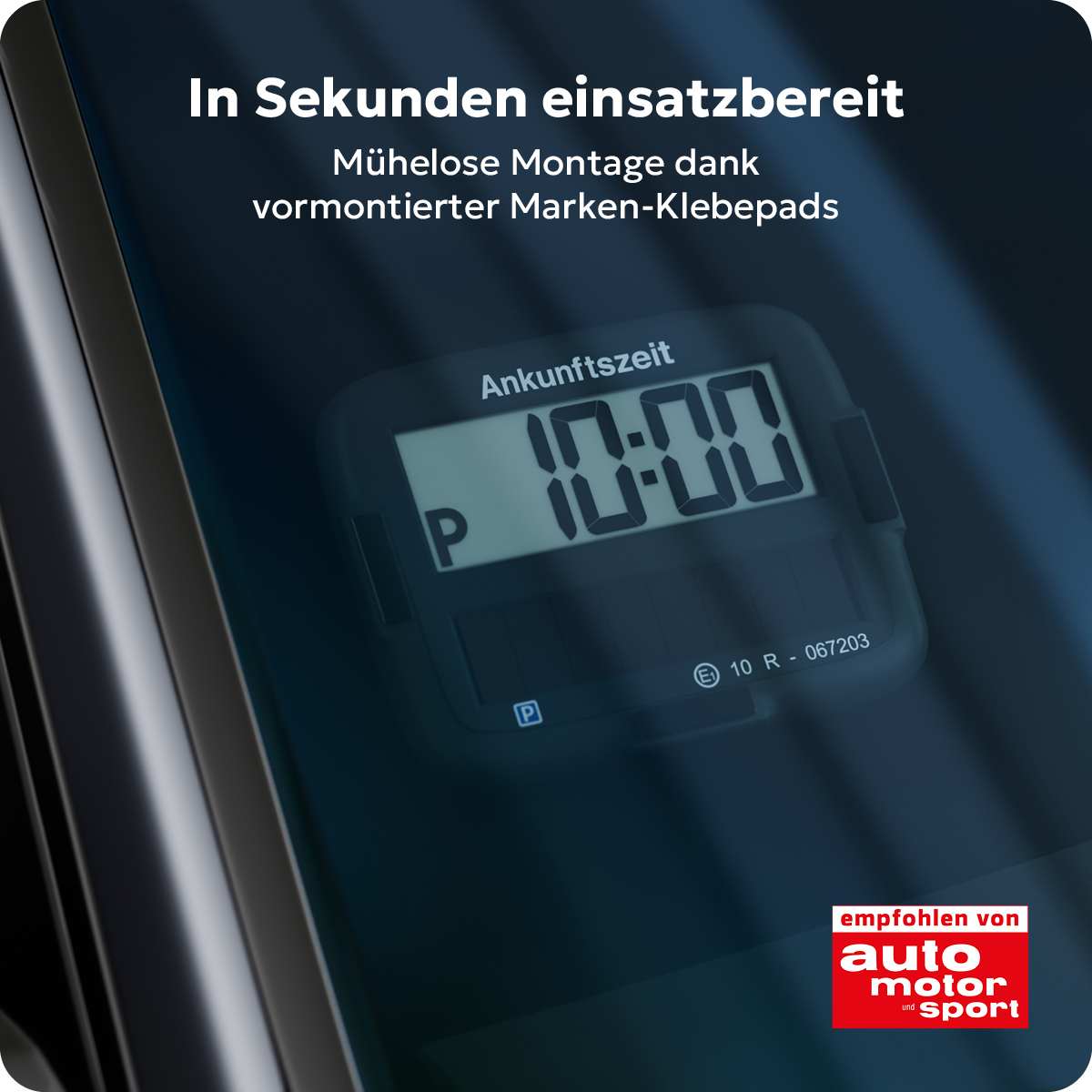 Needit Park Micro Solar solarbetriebene Parkscheibe Schwarz