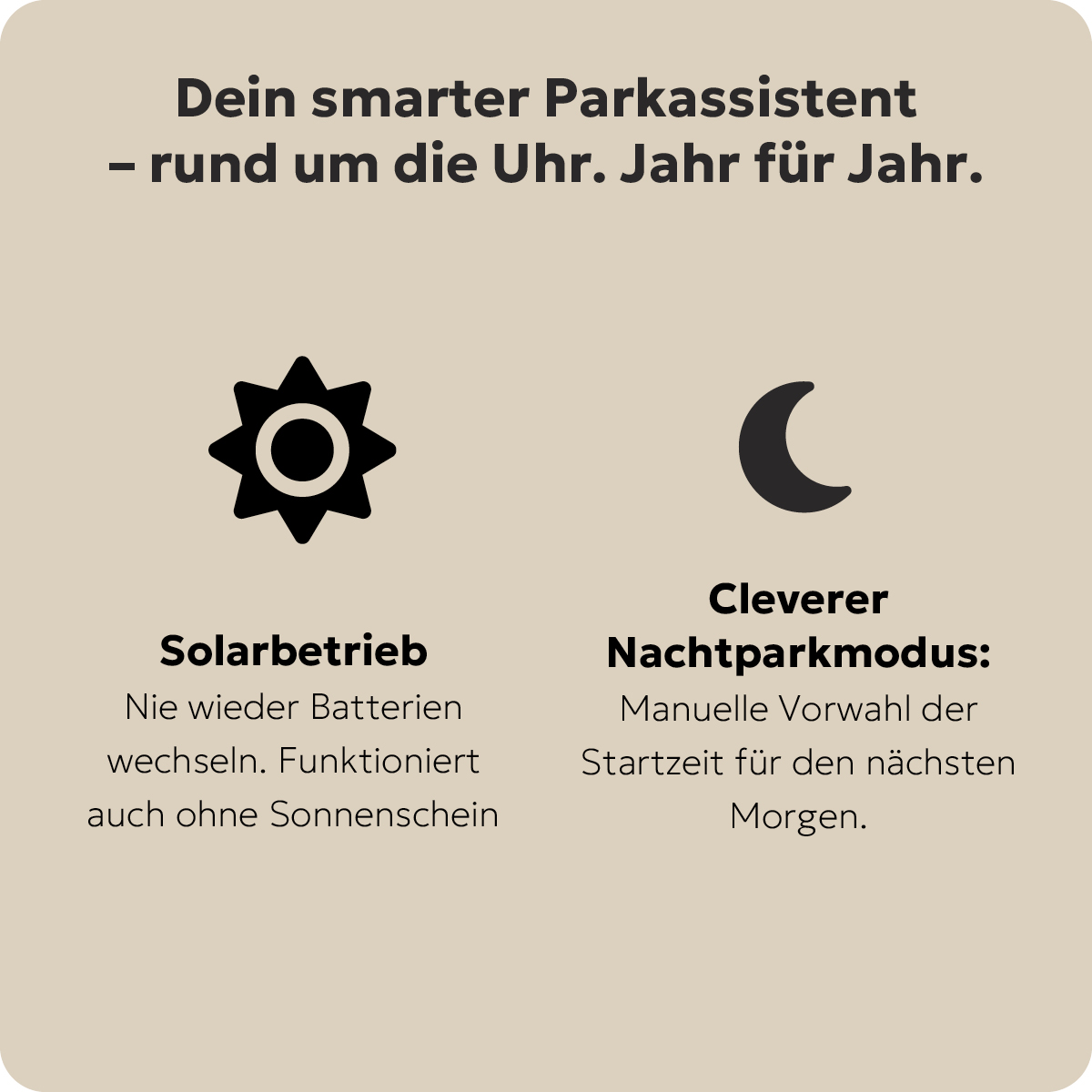 Needit Park Micro Solar solarbetriebene Parkscheibe Blau