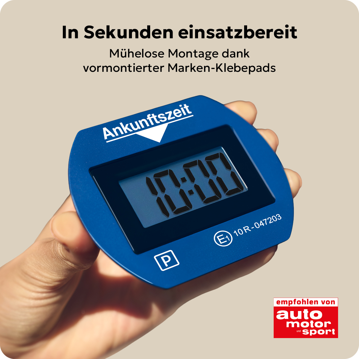 Needit Parklite Vollautomatische Parkscheibe, Blau