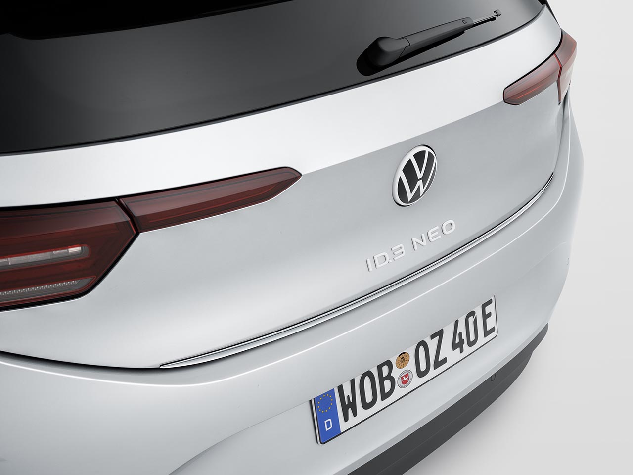 Original Volkswagen Zubehör ID.3 Schutzleiste Zierleiste für Heckklappe chromoptik