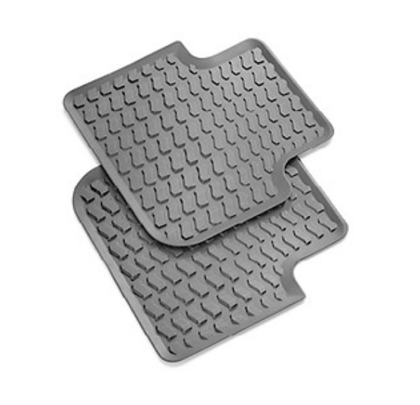 Allwetterfußmatten für hinten, schwarz, ohne Befestigungspunkte