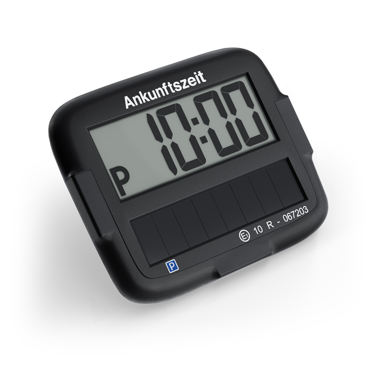 Needit Park Micro Solar solarbetriebene Parkscheibe Schwarz & Blau Set