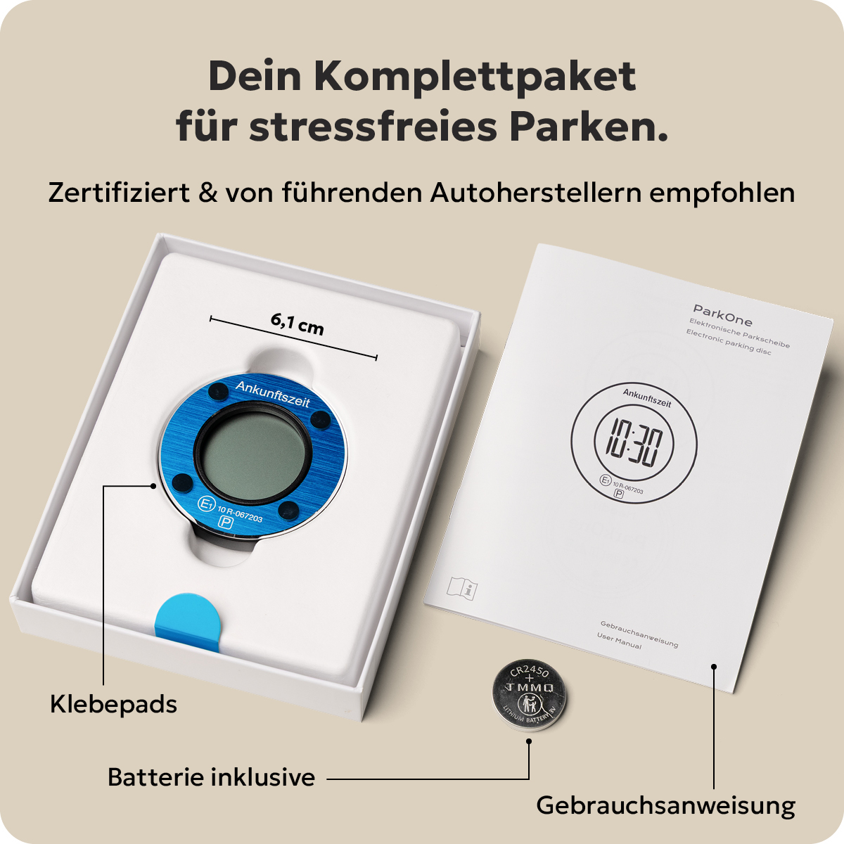 Needit ParkOne mit gebürsteter Aluminium-Front in Blau